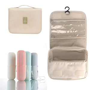 1 BRUSH HOLDER & TOILETRY BAG