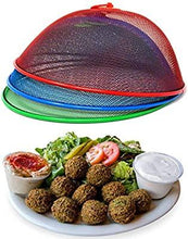 Load image into Gallery viewer, 35cm Large Round DOME PLATE COVER-Mesh FOOD COVER with Handle -Buffet, Meals Safe from Pests