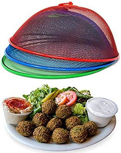 35cm Large Round DOME PLATE COVER-Mesh FOOD COVER with Handle -Buffet, Meals Safe from Pests