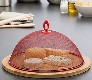 35cm Large Round DOME PLATE COVER-Mesh FOOD COVER with Handle -Buffet, Meals Safe from Pests