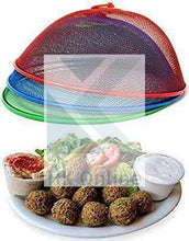 Load image into Gallery viewer, 35cm Large Round DOME PLATE COVER-Mesh FOOD COVER with Handle -Buffet, Meals Safe from Pests